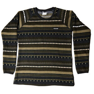Columbia Women’s M Geometric Fleece Pullover Sweater Weather Multicolor Crewneck